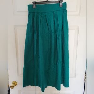 Vintage Handmade Green Wool Skirt (fabric)